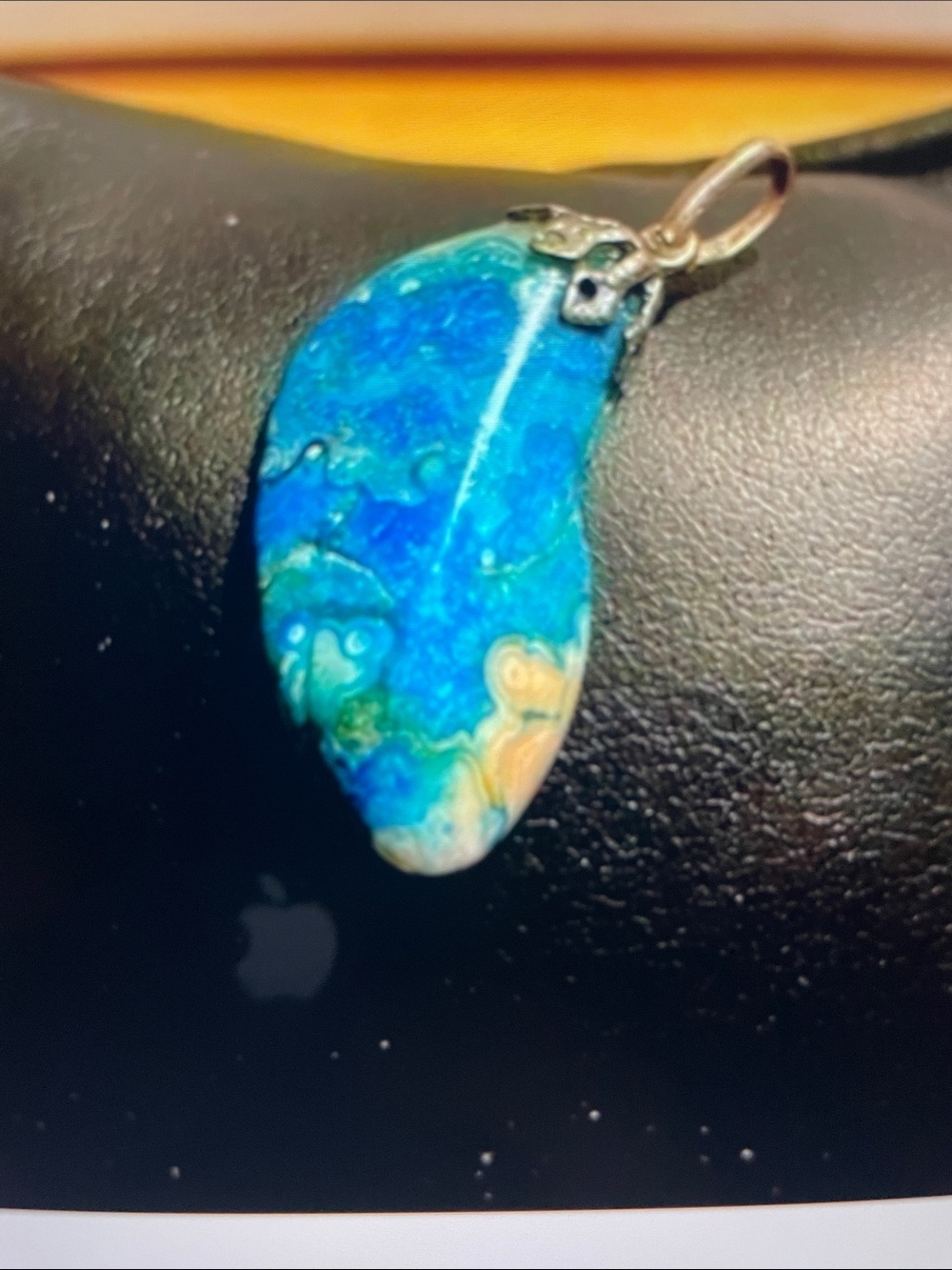 Vintage Turquoise Teardrop Pendant Necklace - Women Jewelry